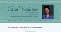 Desktop Screenshot of ginavanderham.com