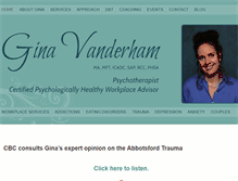 Tablet Screenshot of ginavanderham.com